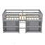 Lit mezzanine simple pour lit simple avec tablettes à deux niveaux et lumière DEL
