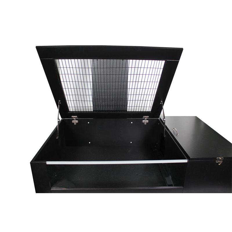48x30 Black MDF and Glass Tortoise Palace Terrarium