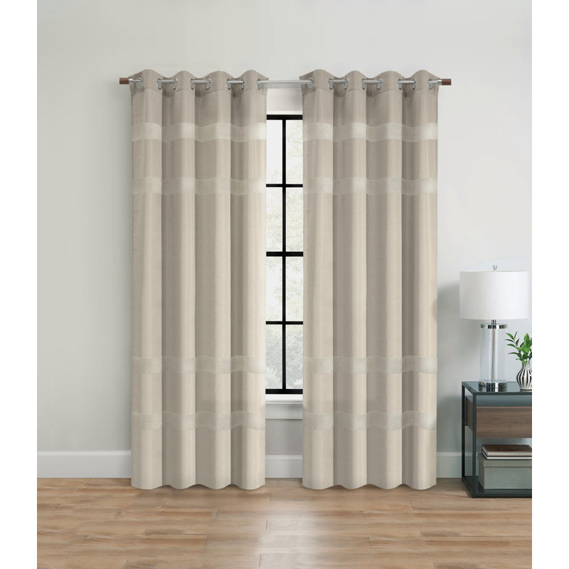 Panneau de rideau à œillets 52 x 63 po Phoebe, L 52 po x L 63 po