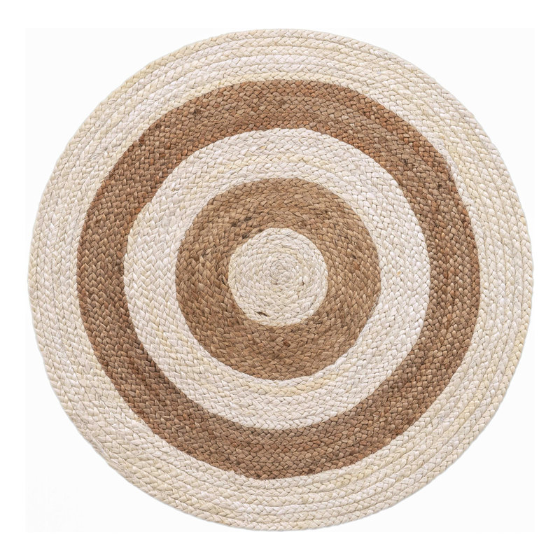 Morane Geometric Indoor Rug, Round 3'3"