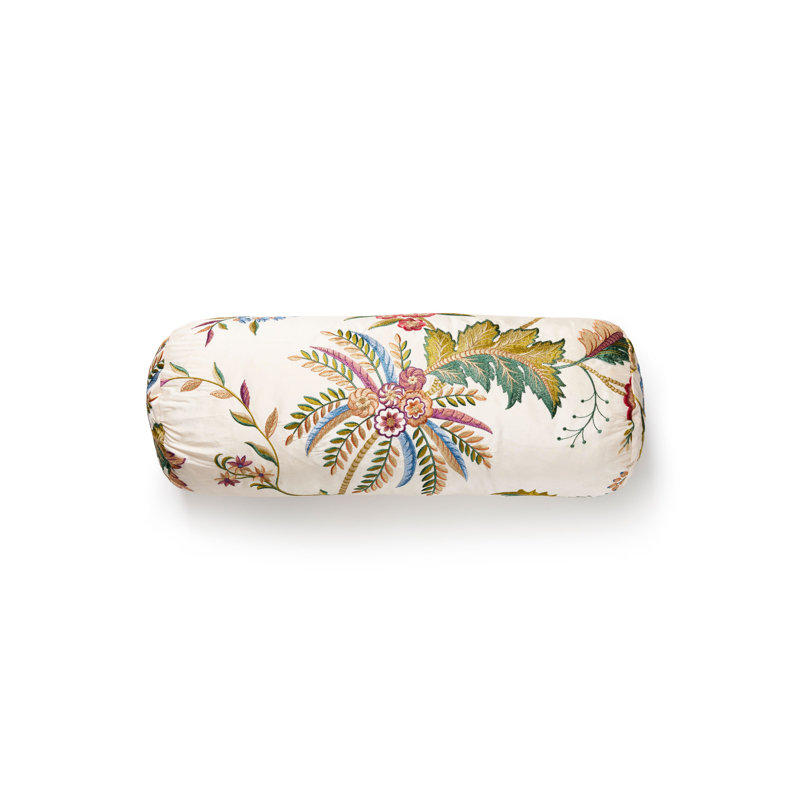 Coussin Seraphine, Bijou blanc / vert / rose / beige floral