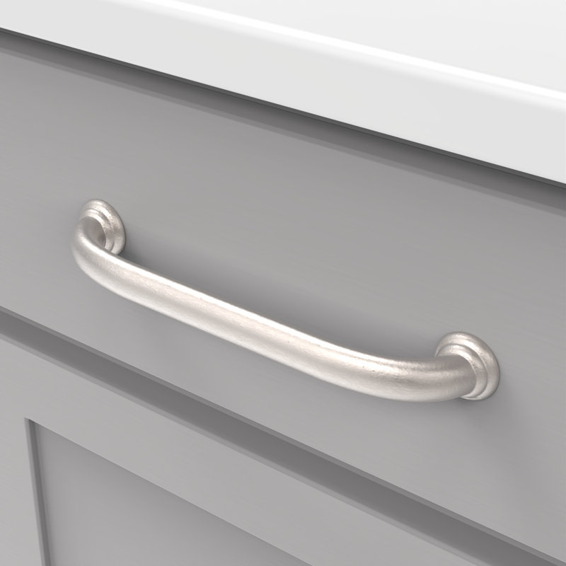 Matte Black Steel 5-Inch Bar Handle with Mounting Hardware