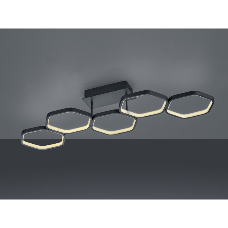 Maliana 1-Light 90cm LED Flush Mount, Anthracite