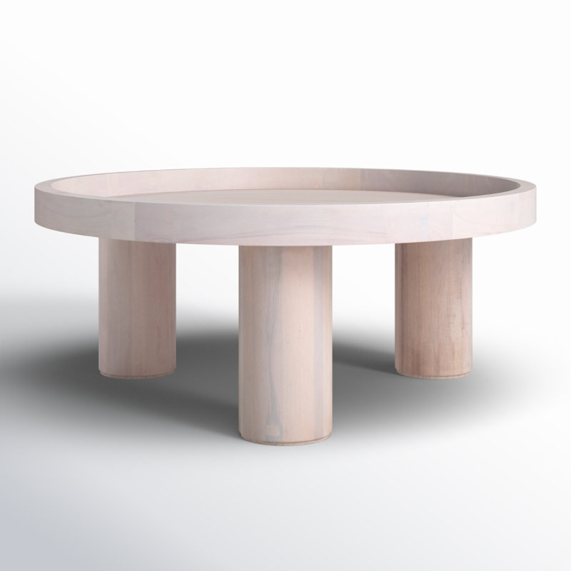 Table basse Eleanne, Blanc délavé