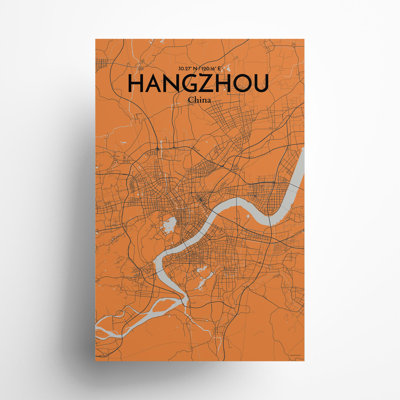 Impression sur la carte de la ville de Hanghang