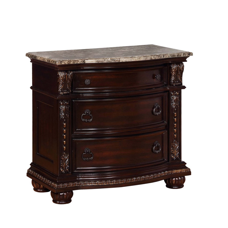 Table de chevet à 3 tiroirs 1pc