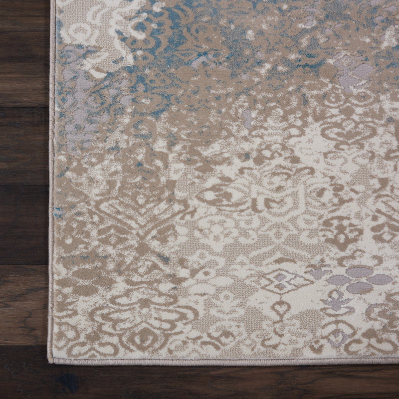 Tapis ivoire traditionnel Maren, Rectangle 9 pi 3 po x 12 pi 9 po
