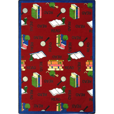 Educational Bookworm Area Rug