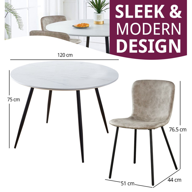 Mose 4 -Person Dining Set, White