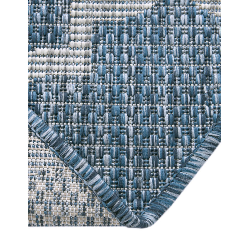 Suffolk Blue Indoor/Outdoor Area Rug, Round 10'