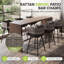 Tabourets de bar pivotants surdimensionnés de 28 po avec coussins, chaises de patio en rotin PE toutes saisons pour la cour-122250908