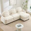 Canapé modulaire en tissu avec coussin double couche Cloud-Like Teddy-126060028-126060851
