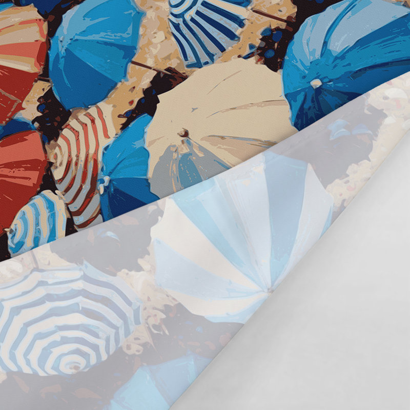 Tapisserie murale de parasols de plage nautiques, 88 po x 104 po