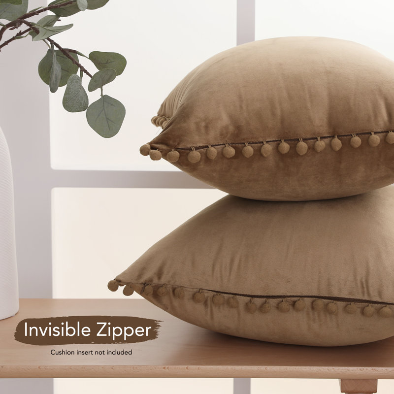 Knowles Square Cushion Cover, 51cm H x 51cm W x 1cm D, Brown