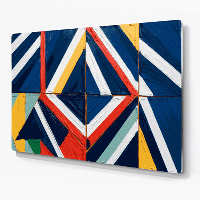 Coastal Naval Signal Flags Blue Metal Wall Art
