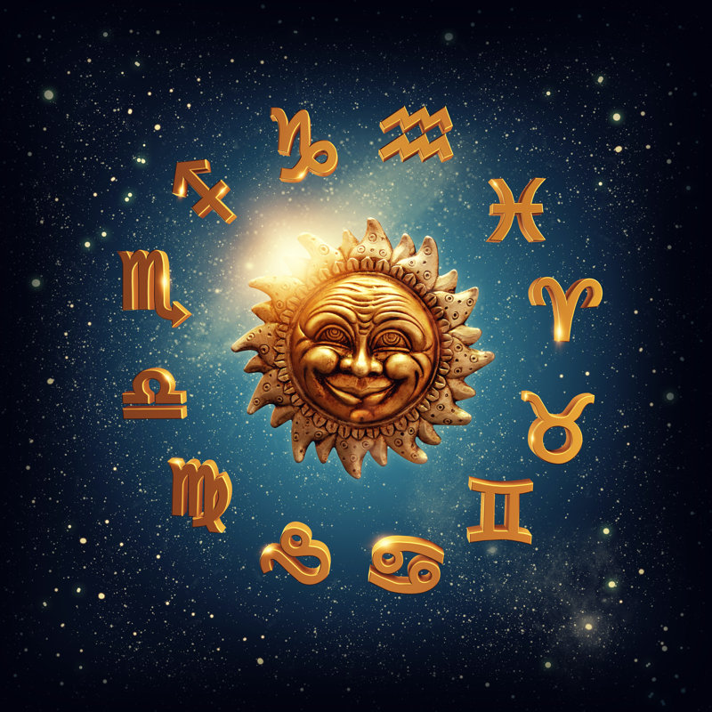 Zodiac Signs by Egal - Wrapped Canvas Print, 30cm H x 30cm W