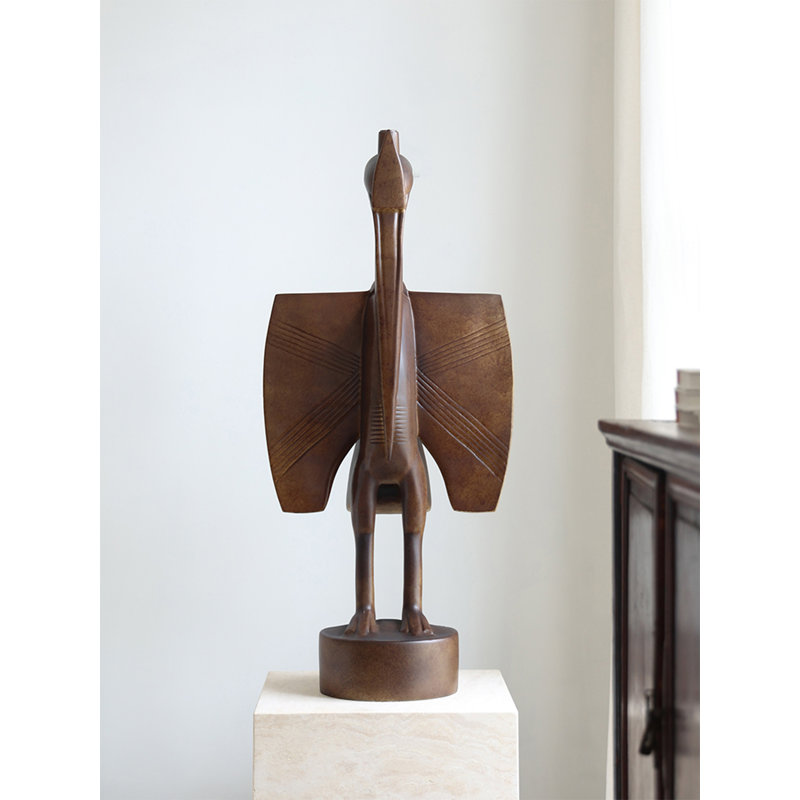 Medieval-Style Bird-Shaped Fibreglass Sculpture As A Floor Decoration