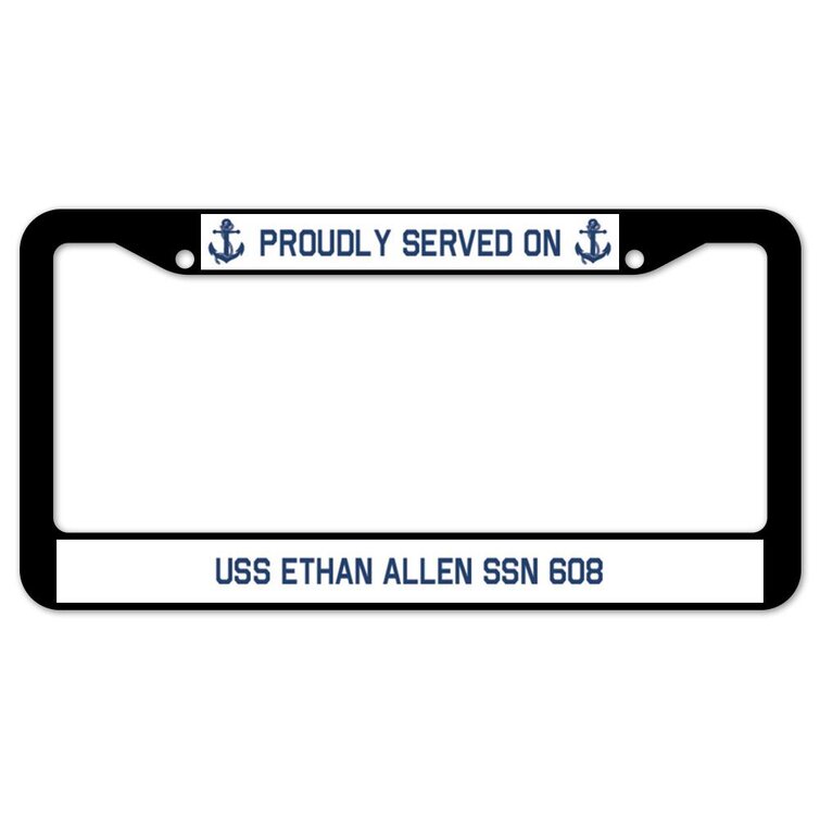 Proudly Served on USS ETHAN ALLEN SSN 608 Plate Frame