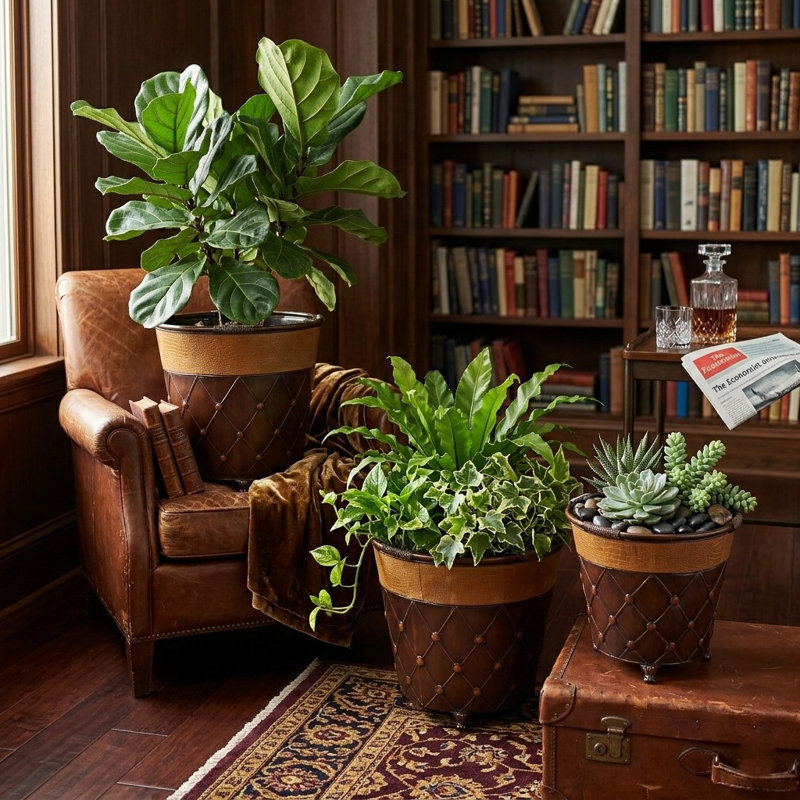 Alyvia Metal Pot Planter