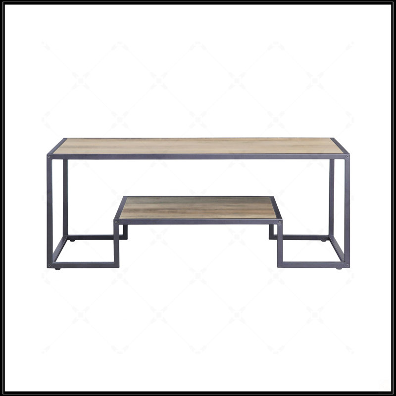 Rectangular Coffee Table With 1 Tier Shelf