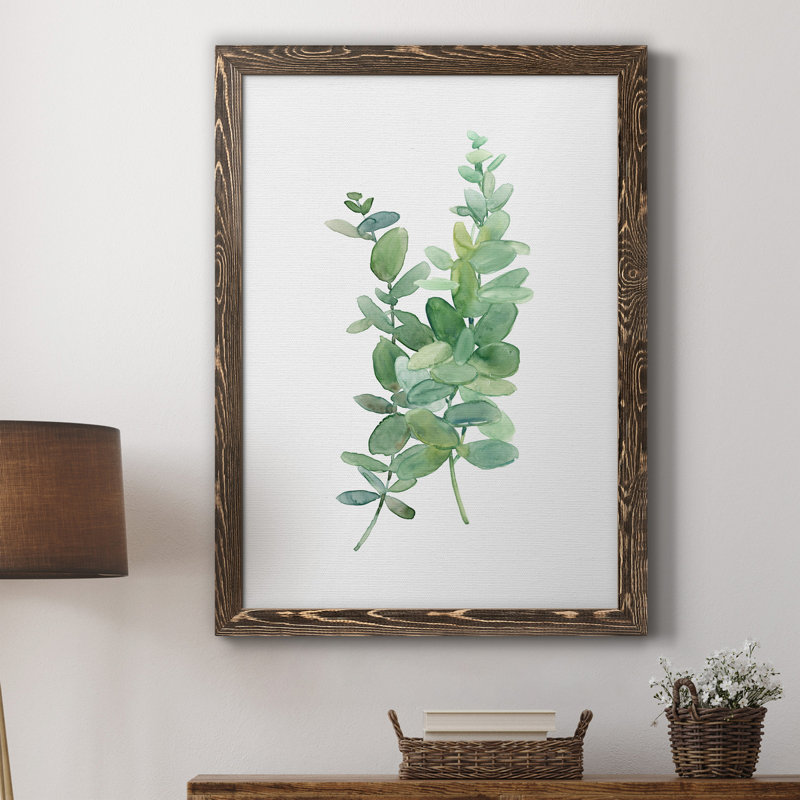 Eucalyptus I-Premium, toile encadrée - prête à être accrochée, H 20 po x l 17 po x P 1,5 po, Noyer