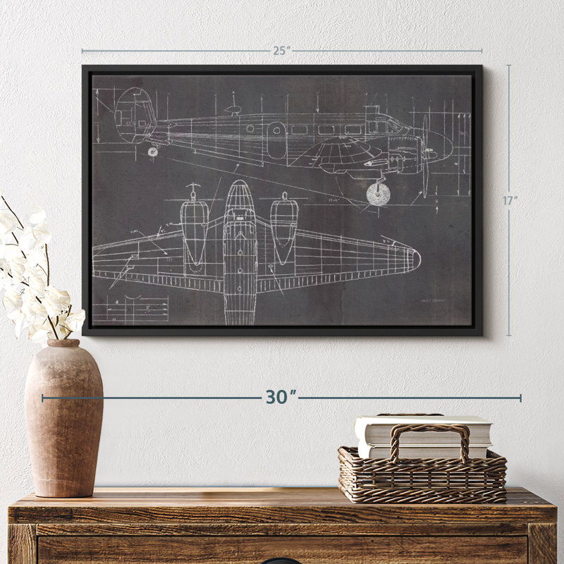 Avion, impression sur toile, H 17 po x l 25 po