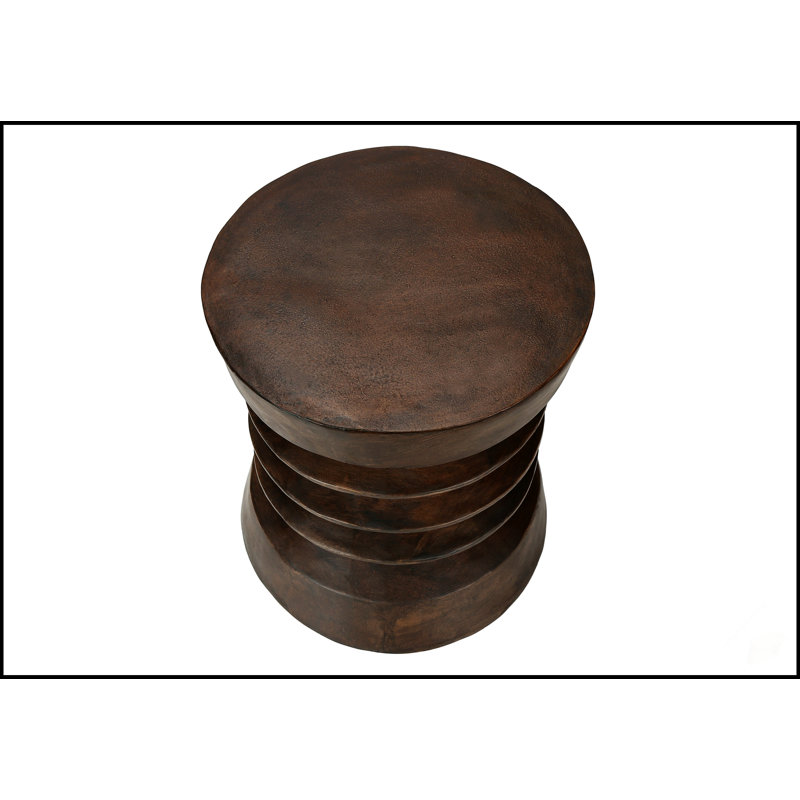 Table d'appoint ronde moderne avec conception à ressorts, résistante aux intempéries pour une utilisation intérieure et extérieure, compacte et élégante