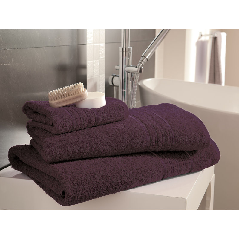 Midweight Bath Towel, Purple, Hand Towel - 4 Pack