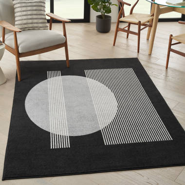 Sophia Flatweave Black/Brown Area Rug AllModern Rug Size: Rectangle 7'10 x 10