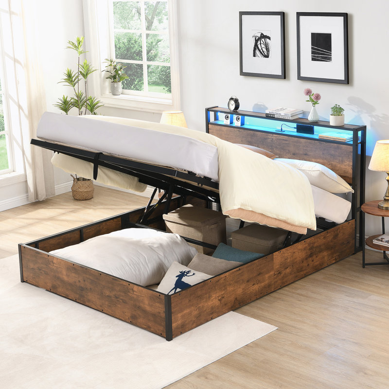 Rustic Brown Bed, Full / Double