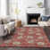 Premium Machine Washable Prisco Red Rug