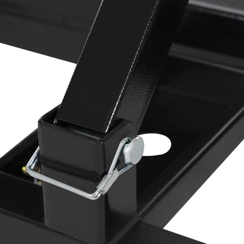 Chariot pliant portatif pour cloison sèche 2200 lb 2 freins + 2 roues en caoutchouc universelles de 4 po noires (modèle pliable)
