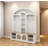 59"w Wide Hall Tree,multi-functional Wardrobe/entrance Wardrobe, Equipped With Shoe Racks, Clothes Hangers And Hooks, For Hallway, Entryway, Living Room,white+walnut-2117236808