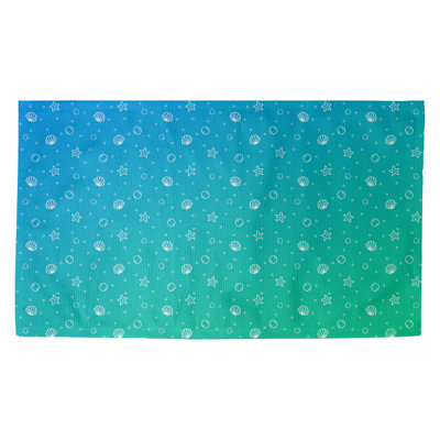 Tapis bleu/vert coquillage Avicia