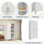 Multifunctional Metal Pantry With 2 Doors, 4 Adjustable Shelves And Golden Handles-1304448707