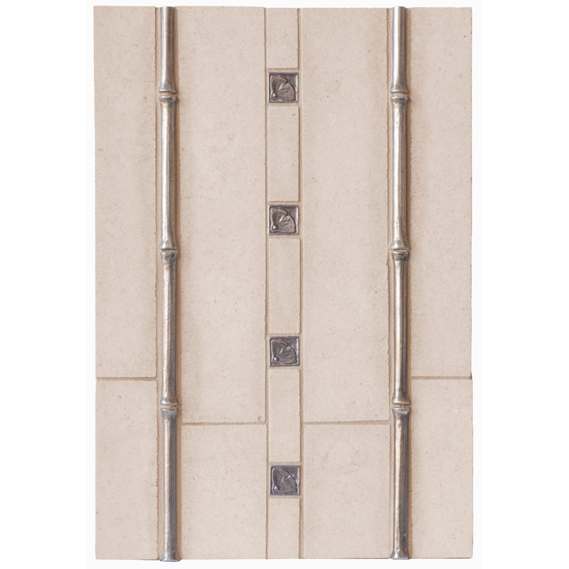Moon Blossom 1" x 1" Metal Decorative Tile Insert, Traditional Bronze