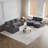 Chenille Cloud Curved Sectional Sofa with Chaise-1784123771