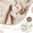 King Size Reversible Striped  Sherpa Fleece Throw Blanket With White,87" x 94".-123515596