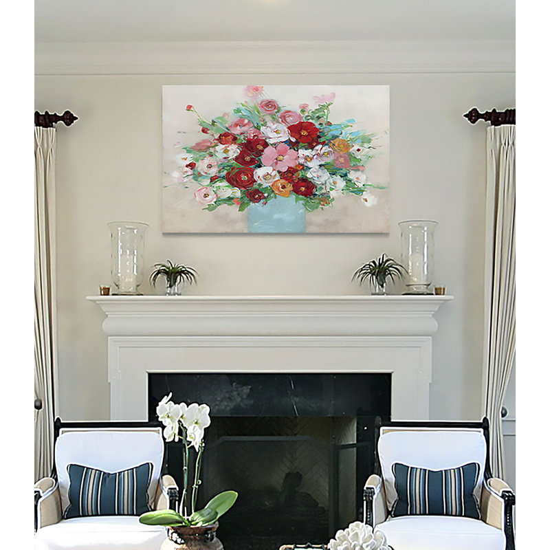 «Confetti Flowers», reproduction, H 24 po x l 36 po x 1,5 po, Toile tendue