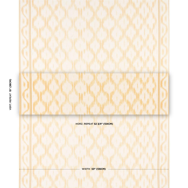 Tissu ikat Santa Monica Schumacher x Mark D. Sikes, Jaune