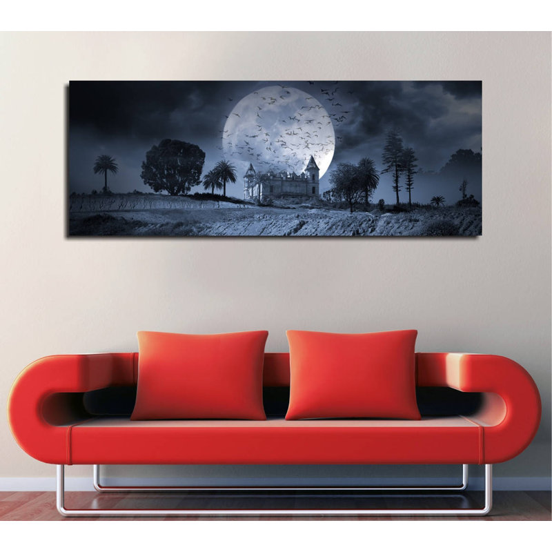 Peinture panoramique sur toile tendue