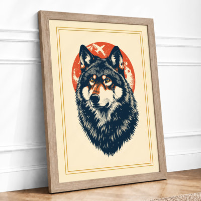 Distinguished Dog in Red Cap Vintage - Framed Print