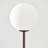 Luna Industrial Modern LED Floor Lamp with Glass Round Globe Shade-1750880908