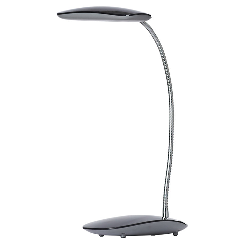 Harlem 13" Desk Lamp, Contemporary Touch-Activated Reading Light with Adjustable Gooseneck, Black