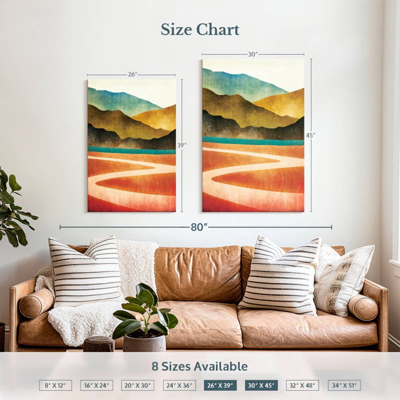 Avery Mountain Trail Abstract, 39" H x 26" W