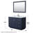 Miranda 48" Freestanding Single Bathroom Vanity with Marble Top with 46" Mirror-97925169-97925170