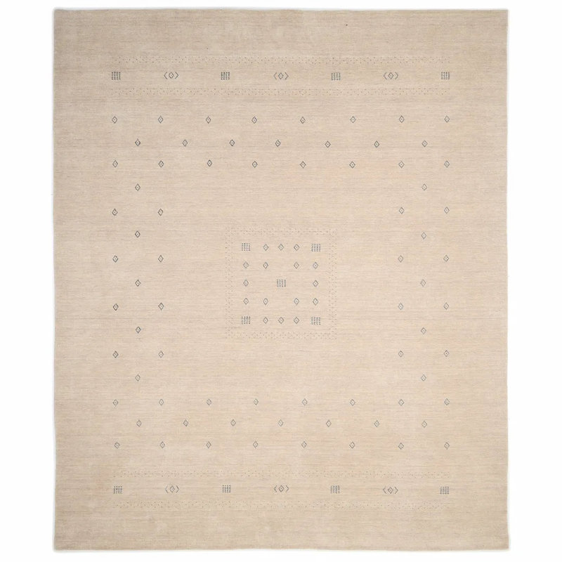 Simi Hand Knotted Cotton/Wool Southwestern Area Rug, Rectangle 3' x 5', Light Camel