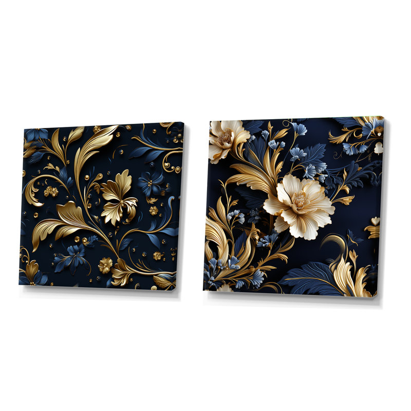 Regal Baroque Flourish Victorian, H 30 po x l 61 po, Toile tendue
