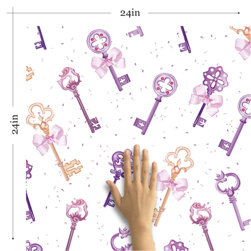Panneau de papier peint amovible pour enfants Wanita Keys, L 48 po x l 24 po