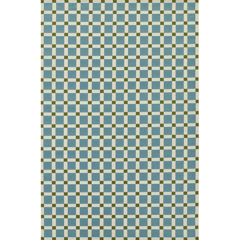 Tapis bleu intérieur / extérieur Icon, Rectangle 8 pi 10 po x 11 pi 10 po